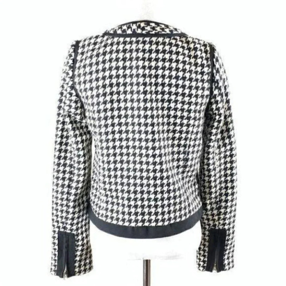 Venus blazer 8 houndstooth 20% wool zip pockets - Picture 7 of 8